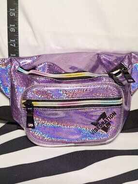Vibedration Sling/Fanny Pack, Holographic, Purple, Used